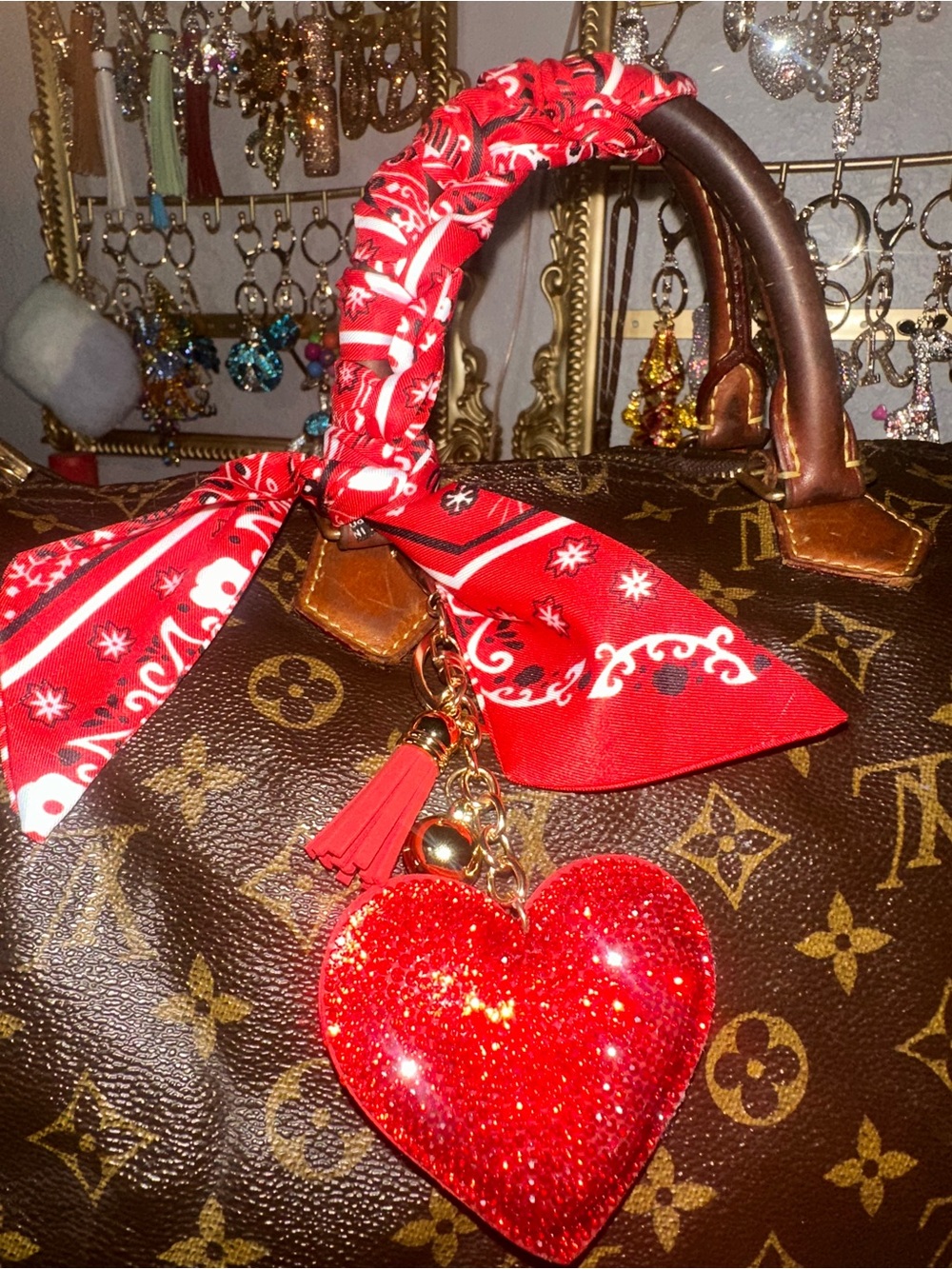 Twilly and bag charm